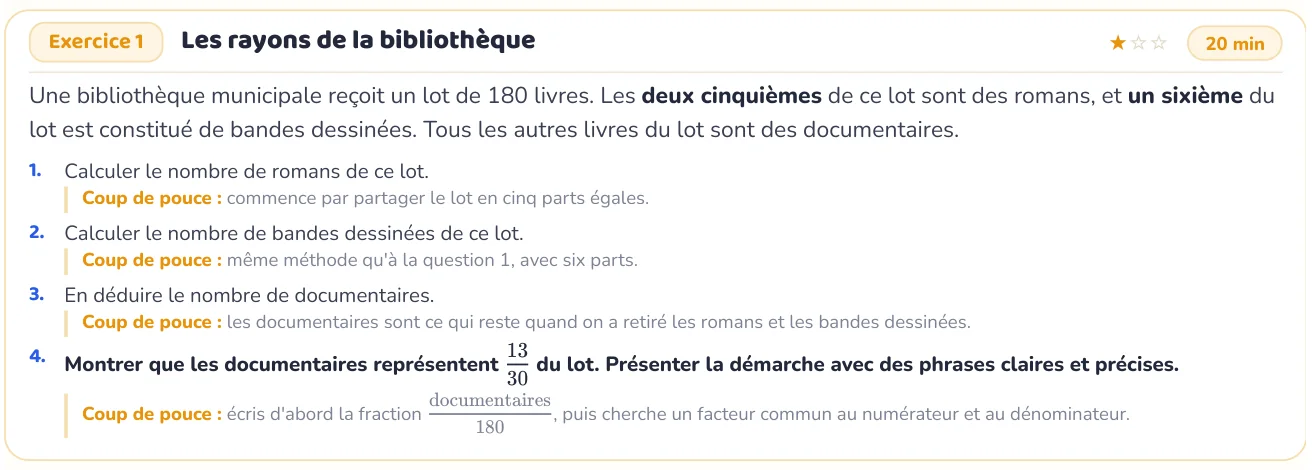 L’exercice type brevet
