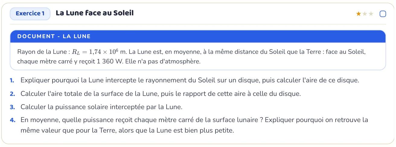 L’exercice te fait appliquer