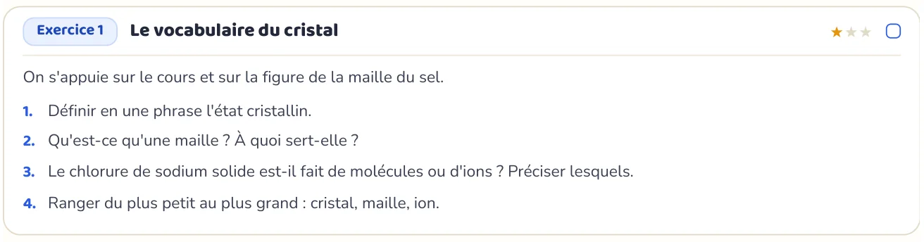 L’exercice te fait appliquer