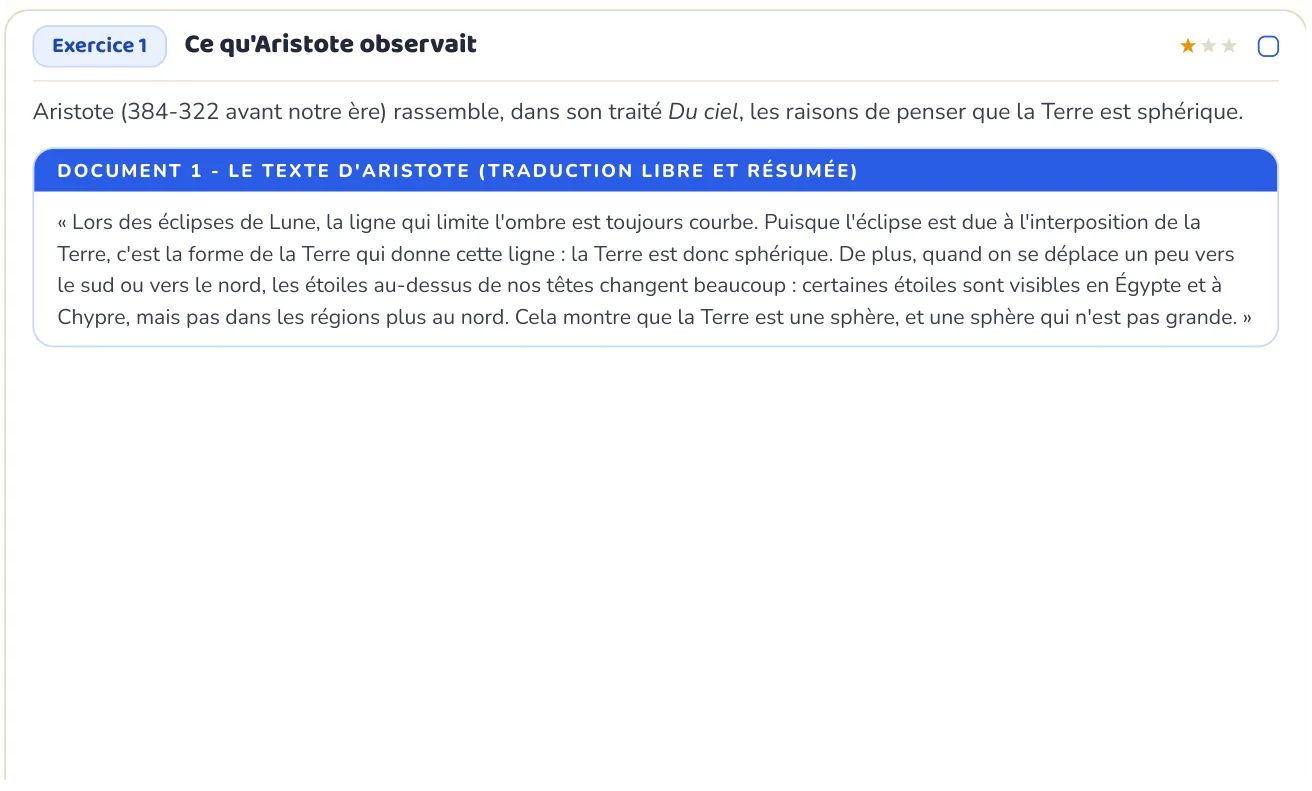 L’exercice te fait appliquer