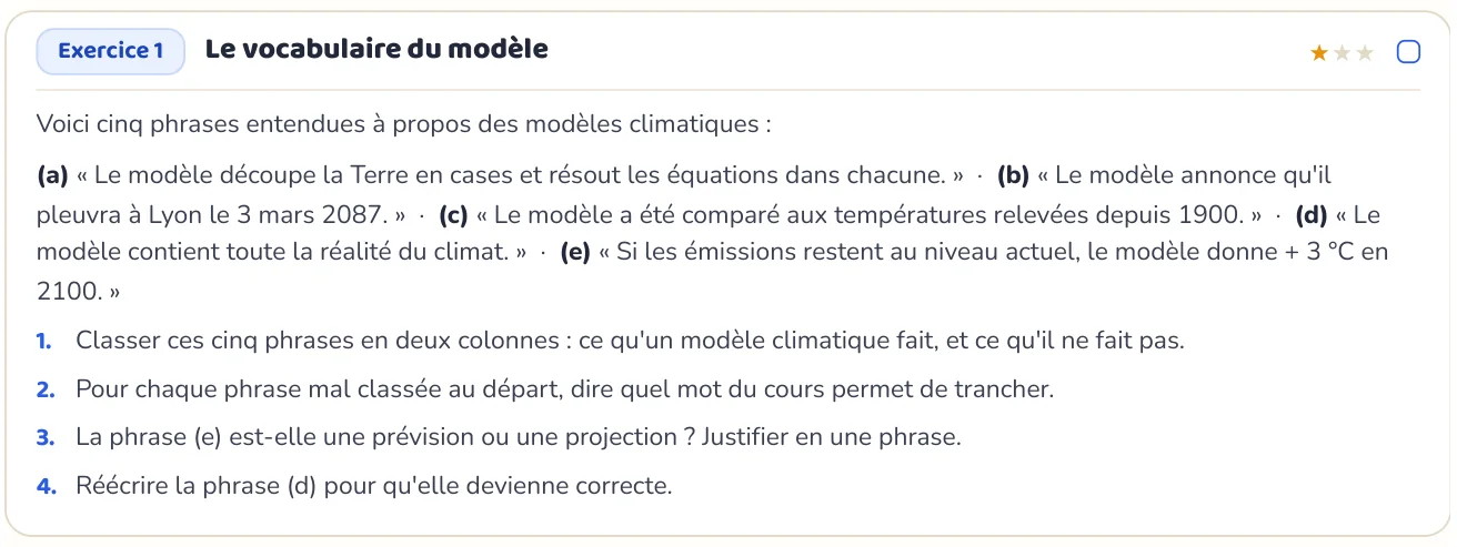 L’exercice te fait appliquer