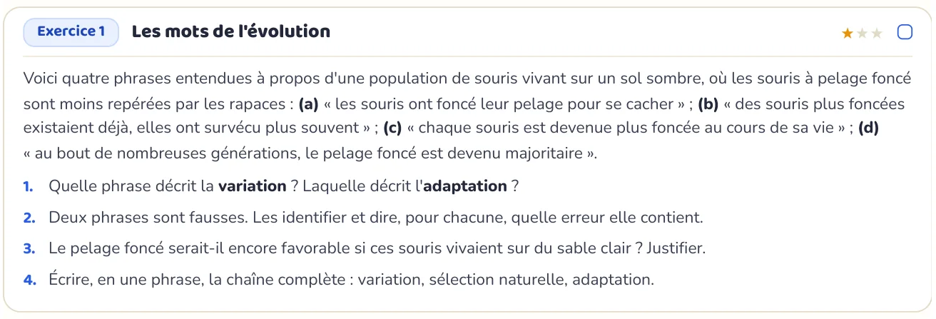 L’exercice te fait appliquer