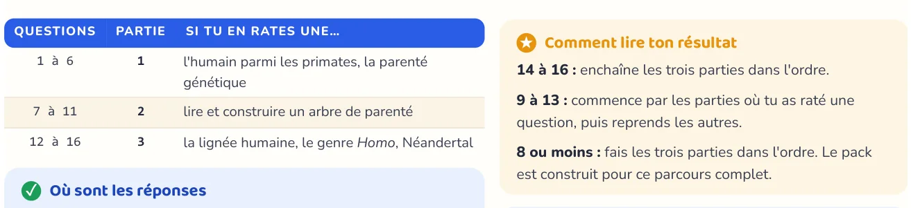 Le test repère ce qui manque