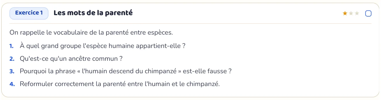 L’exercice te fait appliquer
