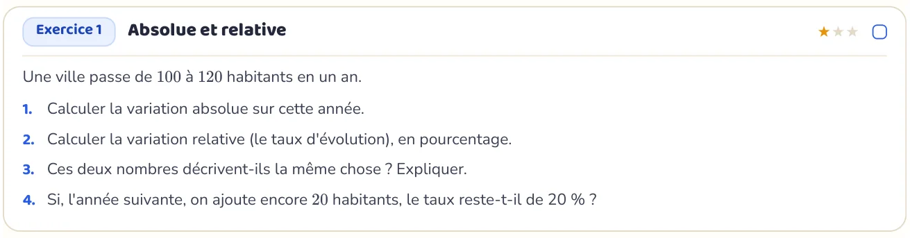 L’exercice te fait appliquer