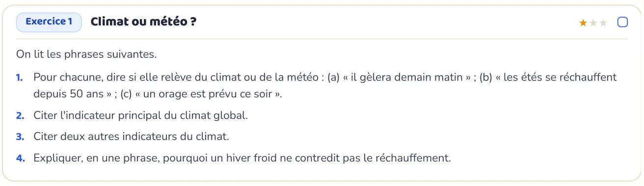 L’exercice te fait appliquer