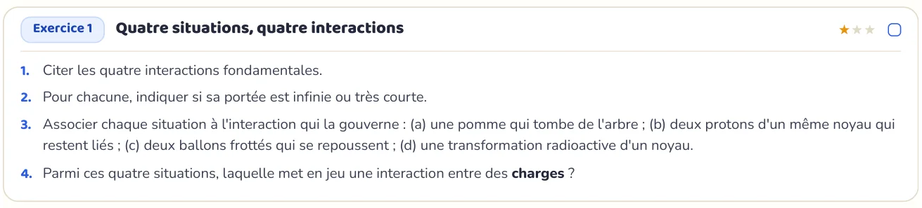 L’exercice te fait appliquer