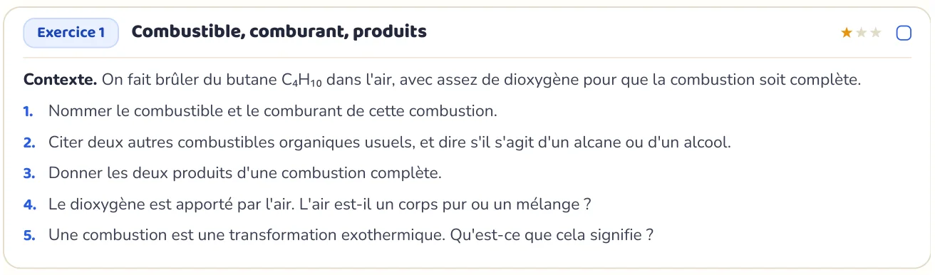 L’exercice te fait appliquer