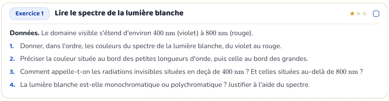 L’exercice te fait appliquer