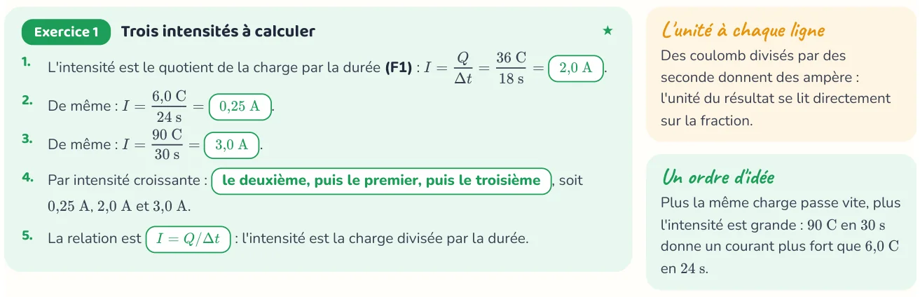 Un corrigé du cahier « Aspects énergétiques des phénomènes électriques ».