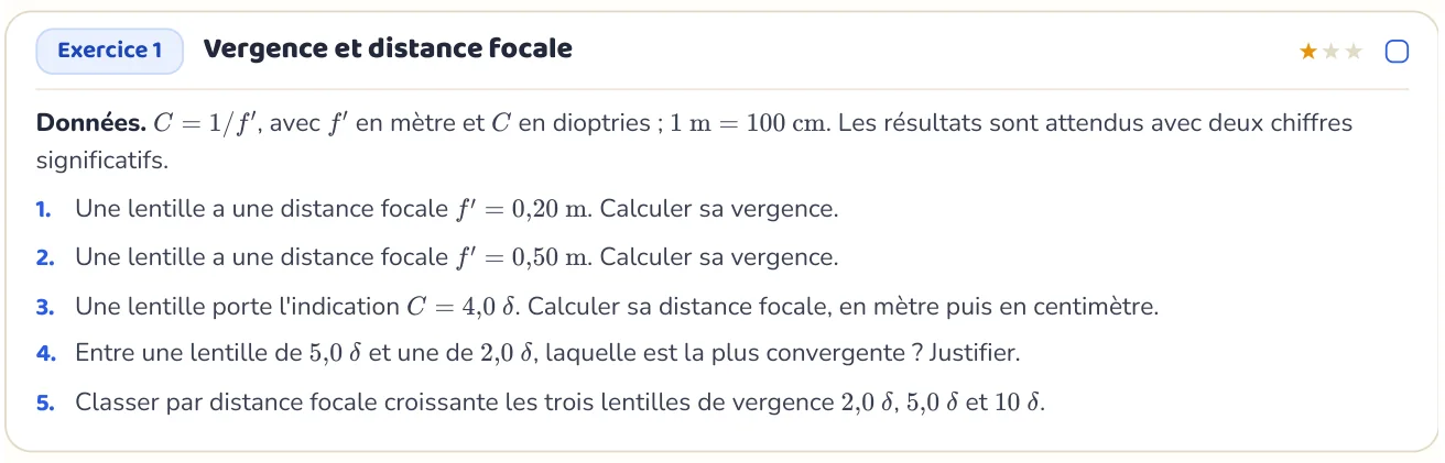 L’exercice te fait appliquer