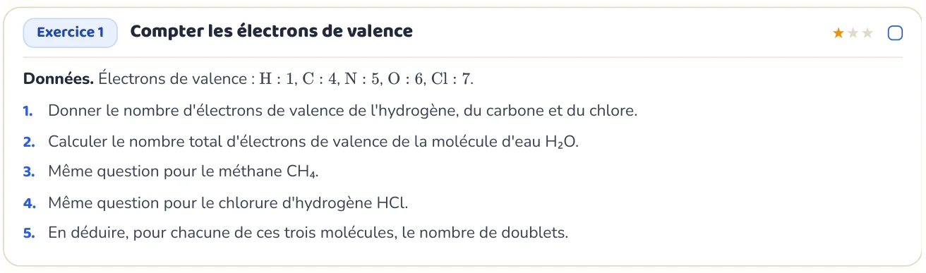 L’exercice te fait appliquer