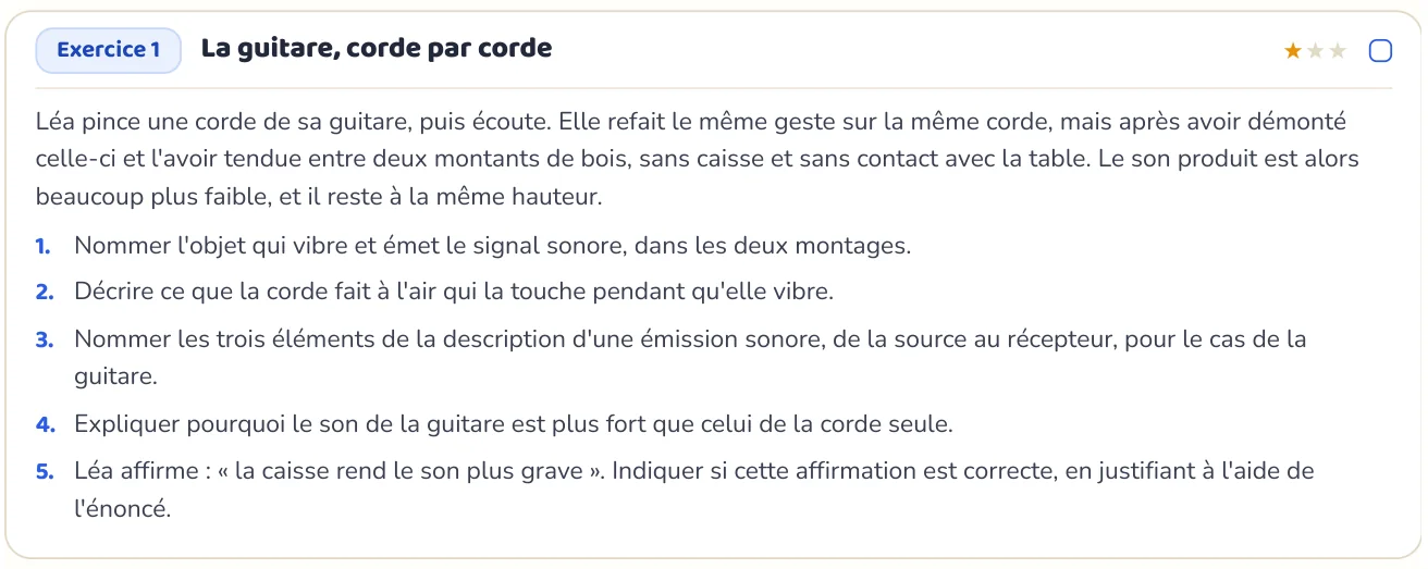 L’exercice te fait appliquer