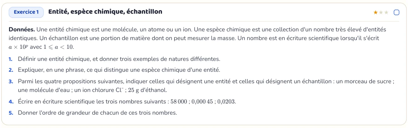 L’exercice te fait appliquer