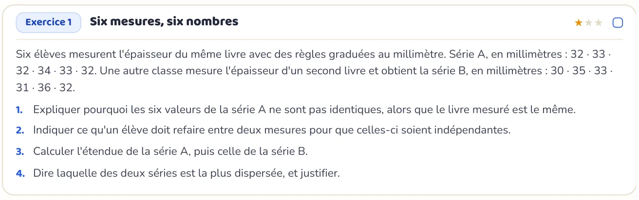 L’exercice te fait appliquer