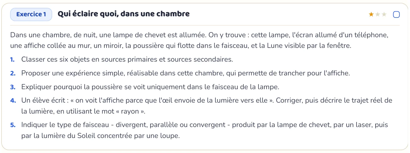 L’exercice te fait appliquer