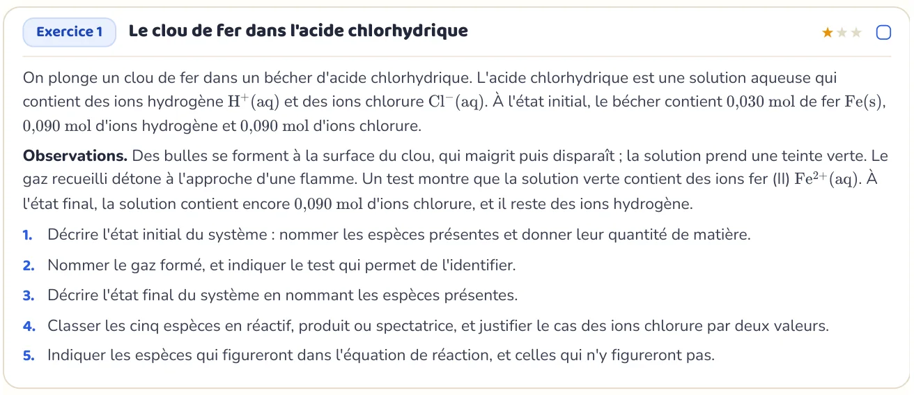 L’exercice te fait appliquer