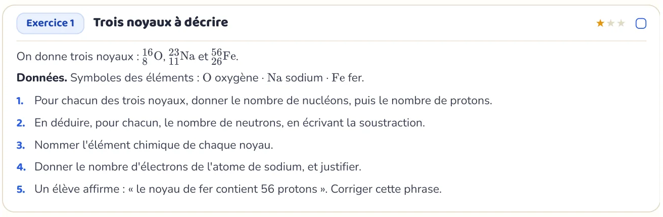 L’exercice te fait appliquer