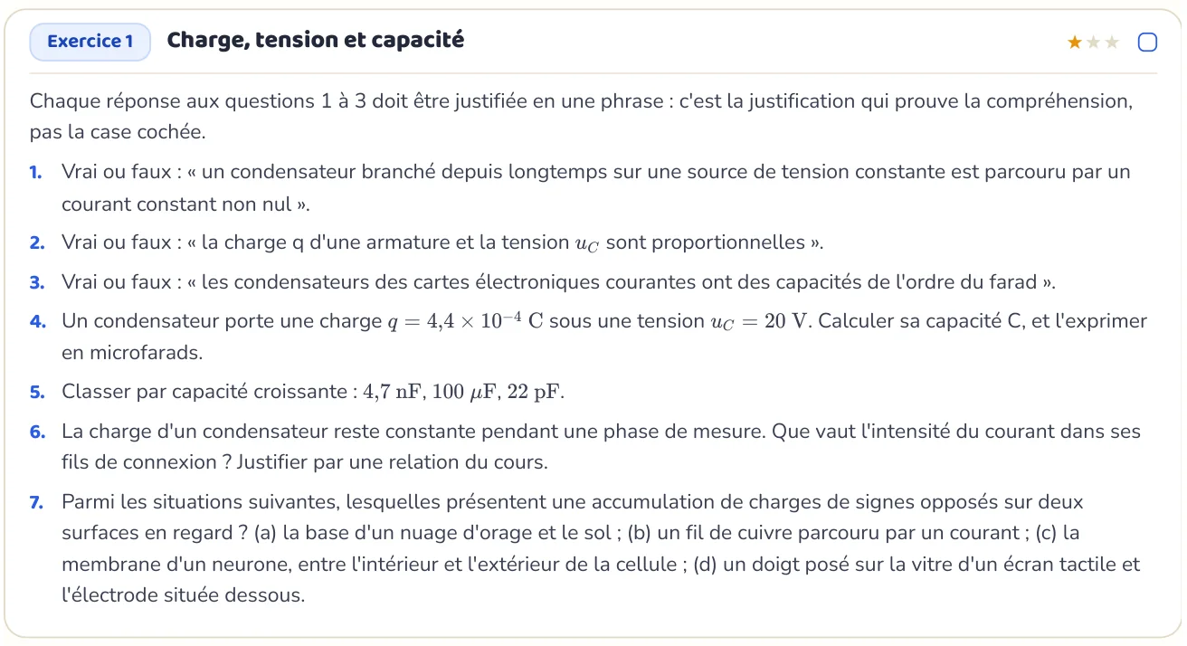 L’exercice te fait appliquer