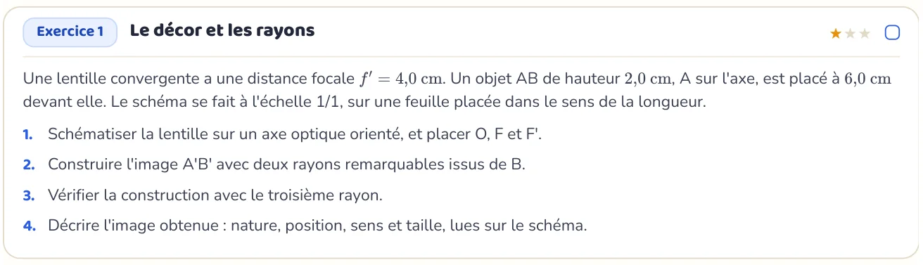 L’exercice te fait appliquer