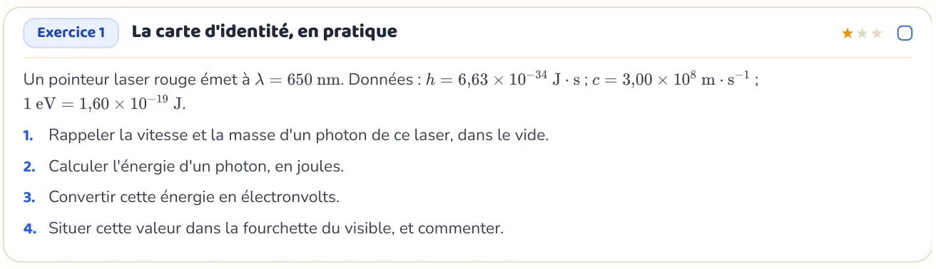 L’exercice te fait appliquer
