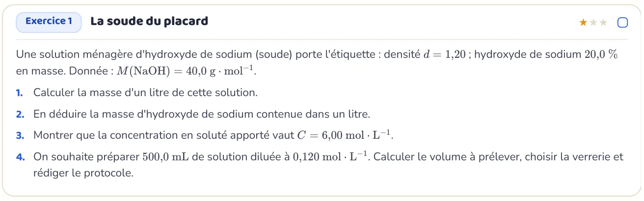 L’exercice te fait appliquer