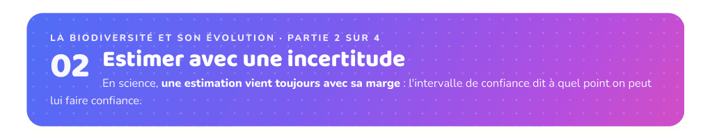 Partie 2 : Estimer avec une incertitude