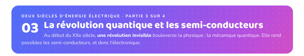 Partie 3 : La révolution quantique et les semi-conducteurs