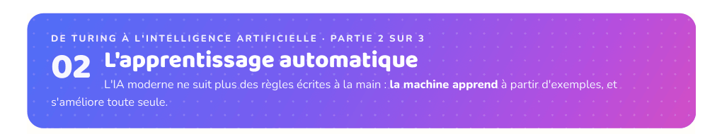 Partie 2 : L'apprentissage automatique