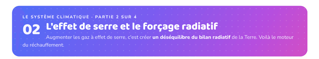 Partie 2 : L'effet de serre et le forçage radiatif