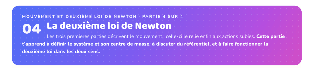 Partie 4 : La deuxième loi de Newton