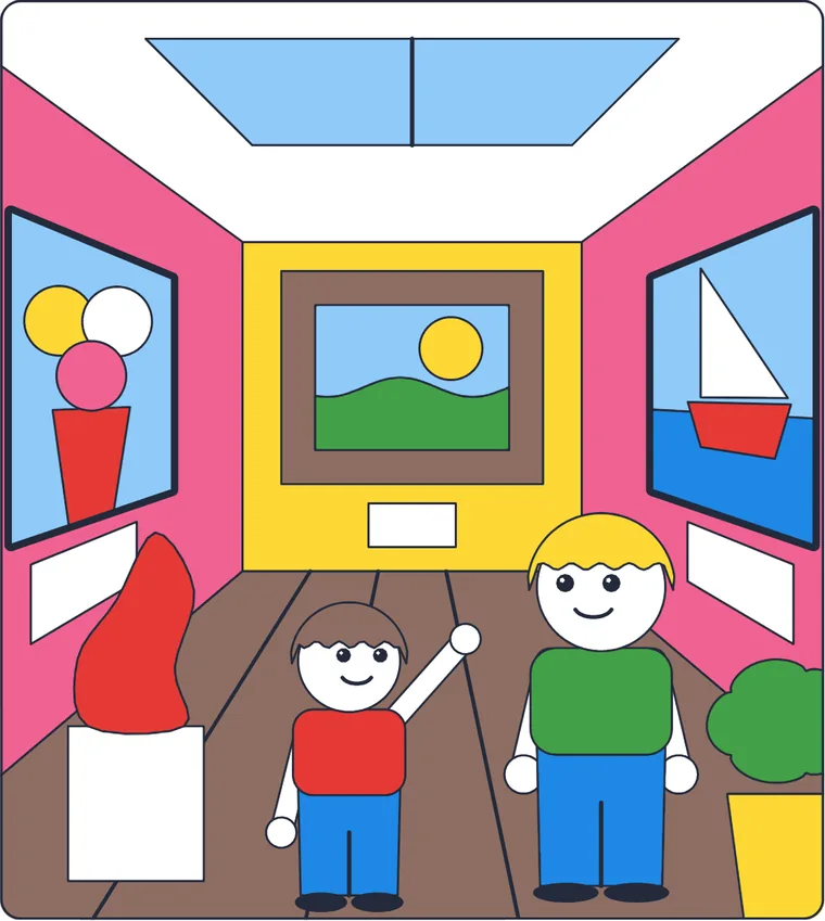 Le musée et ses tableaux : le dessin une fois colorié