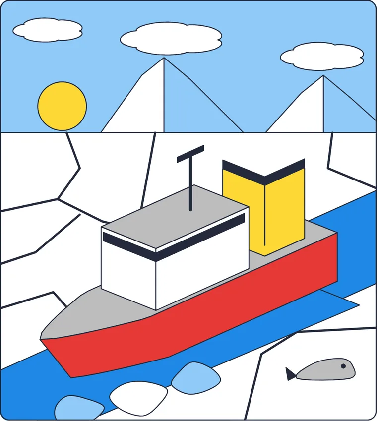 Le brise-glace : le dessin une fois colorié